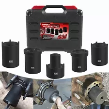 5 Pcs Spindle Nut Sockets Axle Nut Socket Set for Ford Chevy Dodge, 1/2” Drive