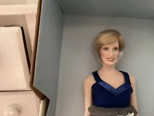 Franklin Mint Diana Princess Of Wales Doll 17” British Royalty NIB!