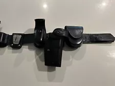 Police Security Guard Law Enforcement Equipment Duty Belt, Cuff, Mag, Gun, Etc