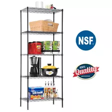 5-Wire Shelving Unit Steel Large Metal Shelf Organizer Garage Storage Shelves