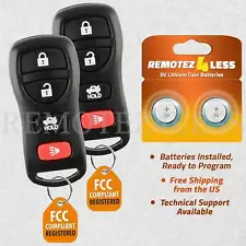 2 for Nissan Maxima Altima 2002 2003 2004 2005 2006 Keyless Entry Remote Key Fob