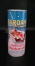 Vintage Bardahl Outboard motor oil 16 OZ Metal Can FULL 1 U.S. PINT