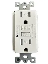 Outlet White GFCI Duplex Receptacle