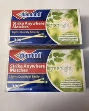 (2 boxes) (300 per box)Vintage Diamond Strike Anywhere Matches