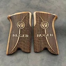 Ruger P85, P89, P90 & P91 Turkish Walnut Wood Grips Handmade. Gritty & Checkered