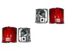 Tail Lights For 1988 1989 Chevy GMC Suburban Left Right Pair Lens Housing Chrome