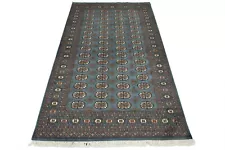 Bokhara Mori 5’1” x 8’2” Blue Wool Traditional Tribal Hand-Knotted Oriental Rug