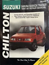 Chilton Repair Manual for Suzuki / Sidekick / Tracker 1986-1998 FREE Ship!