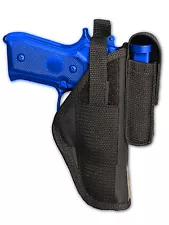 Barsony OWB Gun Holster w/ Magazine Pouch for Kimber, Llama Full Size 9mm 40 45