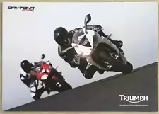 TRIUMPH DAYTONA 657R/675 MOTORCYCLE Sales Brochure Poster For 2013