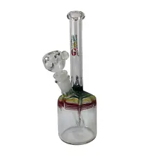 AMG Glass 9 inch Cylinder Base Glass Bong Water Pipe