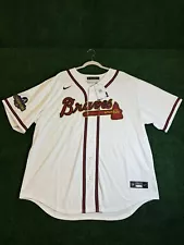 Nike Ronald Acuna Jr Atlanta Braves 2021 World Series Gold Jersey Men’s 2XL