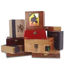 SET OF 20: Empty WOODEN Cigar Boxes [Set/20]