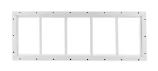 Shed Transom Window 10" x 29" Wht/BR/BLK Tempered Glas Playhouse Animal Shelter