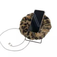 Pottery Barn PB Teen Mini Hang Around Chair Phone Holder Leopard Print Fur