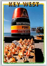 Southernmost Point Marker Conch Shells For Sale Key West FL Postcard UNP 6x4