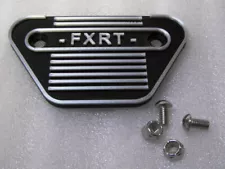 HARLEY FXR - FXRT - SIDE FRAME COVER BADGE PLATE - WITH STAINLESS HARDWARE