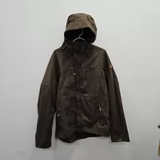 Fjallraven Greenland G-1000 Skogso Hood Brown Wax Hooded Coat Jacket Size Medium