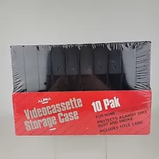 VHS Video Tape Storage Cases- Black- Full Sleeve- New - Lot of 10 -Alpha