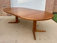 Vintage Danish Modern Teak Dining Table Expandable by Skovby