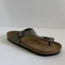 Birkenstock Birko Flor GIZEH Thong Sandals Stone 043391 Size 42 NEW