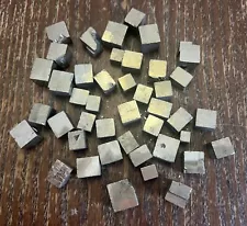 Old Stock Pyrite Cubes Chunks Rock Collection Fools Gold Lot