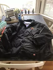 BLACK RESTAURANT EMPLOYEE CREW UNIFORM DICKIES McDONALDS JACKET SIZE XL