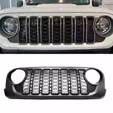 Front Grill Bumper Mesh Grille For Jeep Wrangler JK 07-2021 upgrade to 2024 JL-