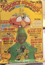 Vintage Kooky Spooks Wunkin Punkin Halloween Costume Inflatable Cap