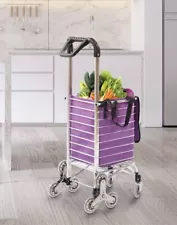 Folding Shopping Cart Grocery Trolley Laundry Stair Climbing Handcart