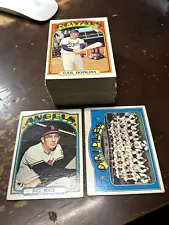 1972 TOPPS BASEBALL HIGH NUMBER LOT (93 CARDS). SP'S. RARE