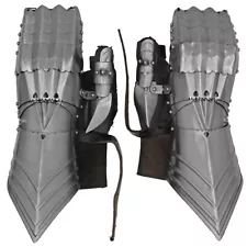 Medieval Gothic Armor Gauntlets Pair of Arm Gloves Steel LARP Warrior Gauntlets