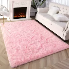 Prabia Super Soft Fluffy Shaggy Rugs 6x9 Feet for Living Room Bedroom, Fuzzy ...