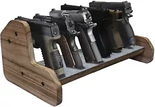 Wood Made Pistol Rack, Handgun Rack for Gun Cabinet Storage,6 Slots Gun holder