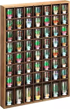 Shot Glass Display Case Wood Shot Glass Holder 56 Compartments Shot Glass Shelf