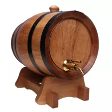 5L 10L 20L Litre Wine Oak Barrel Spirits Whiskey Beer Age Storage Stainless Tap