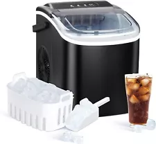 Ice Maker for Countertop, 26lbs Ice/24Hrs, Self-Clean Ice Machine, Black