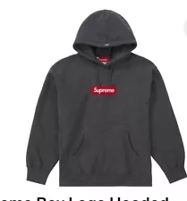 Supreme Box Logo Hooded Hoodie Sweatshirt Charcoal Size XL FW21 *BRAND NEW*