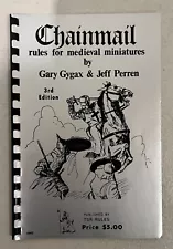 1978 TSR CHAINMAIL RULES FOR MEDIEVAL MINIATURES D&D 3RD EDITION 6TH PRINT NICE