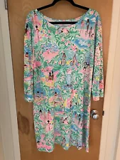 LILLY PULITZER DRESS MULTICOLOR PRINT SIZE XXL PRE-OWNED GREAT PRICE!