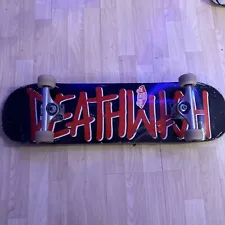 Preowned Deathwish Vintage Skateboard Complete 8.5 Non-Abrasive Grip Tape