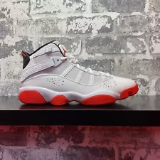 Men Jordan 6 Rings White/ University Red/ Black 322992-160