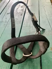 Big Calf or Steer Black Nylon Halter by Hamilton Halter Double Ply 1” Wide