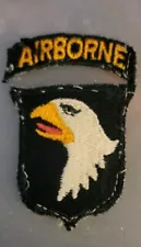 WW 2 US Army 101st Airborne Division Patch W/ A Tab Used _ Eagle