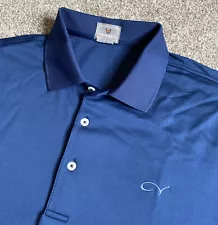 Mens Large Fennec Highly Evolved Polo Golf Blue SS Shirt