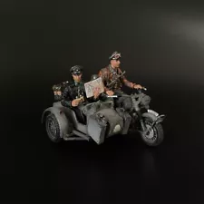 WAR PARK 1:30 WW2 GERMAN KU105 WAFFEN SS R75 MOTOTCYCLE WITH SIDECAR C