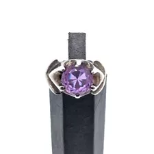 Modernist Alexandrite Ring Men's Alexandrite Sterling Ring Unisex Color Change