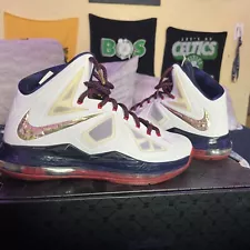 Size 9.5 - Nike LeBron 10+ Sport Pack Gold Medal