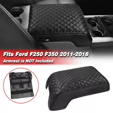 Fits Ford F250 F350 Super Duty 2011-2016 Center Console Lid Armrest cover Black