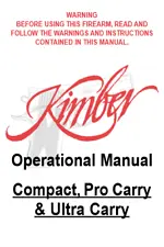 Kimber Compact, Pro Carry, and Ultra Carry Pistol Manual - Comb Bound Color Copy